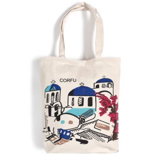 Τσάντα καραβόπανο (40cm x 40cm x 10cm) canvas 3 CORFU Silk Fashion