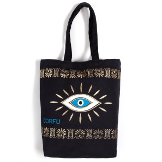 Τσάντα καραβόπανο (40cm x 40cm x 10cm) gold 4 CORFU Silk Fashion