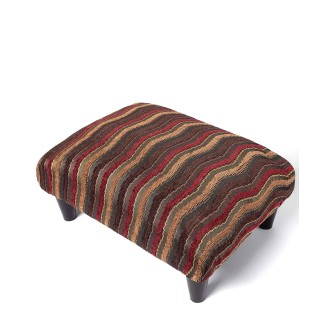 Υποπόδιο 40x30x16 Silk Fashion 602 Κύμα Καφέ Μακρόστενο