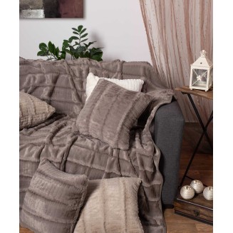 Ριχτάρι Τετραθέσιος 180x320 Silk Fashion stripe   Γκρί