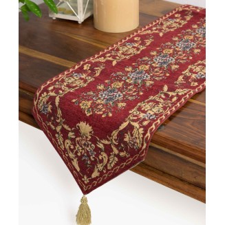 Τραβέρσα Runner 33x125 Silk Fashion Tr46 Μπορντώ