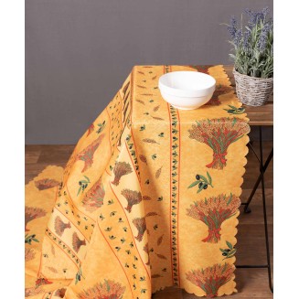 Τραπεζομάντηλο Αλέκιαστο 140x240 Silk Fashion Mod3 Κίτρινο