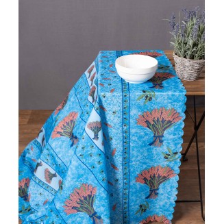 Τραπεζομάντηλο Αλέκιαστο 140x240 Silk Fashion Mod3 Σιέλ