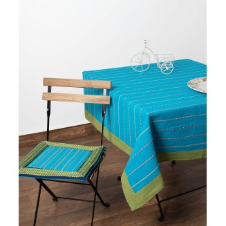 Τραπεζομάντηλο 140x240 Silk Fashion Moda Μπλέ Ριγέ Φάσα