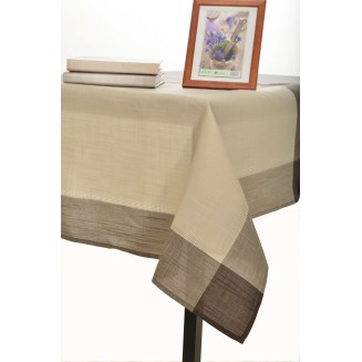 Τραπεζομάντηλο 135x135 Silk Fashion Nx031 Γκρί Καφέ Γωνία