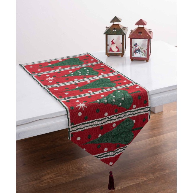 Τραβέρσα Χριστουγεννιάτικη 45x170 Silk Fashion Xmastree