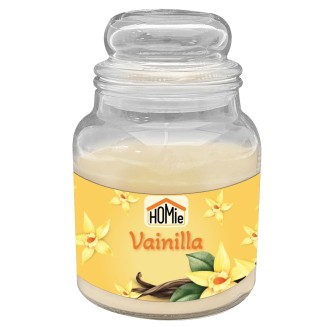 Κερι Spiced Vanilla Σε Βαζο Με Καπακι Μεγαλο 50H 311Gr Net, 14,5X11Cm Homie 57470