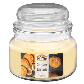 Κερι Ginger Biscuit Σε Βαζο Με Καπακι Μεσαιο 35H 226Gr Net, 10X9,5Cm Homie 57474