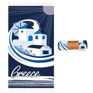 Πετσέτα Θαλάσσης Pestemal Greek Island ~280g 90x180cm SUMMERtiempo 622962