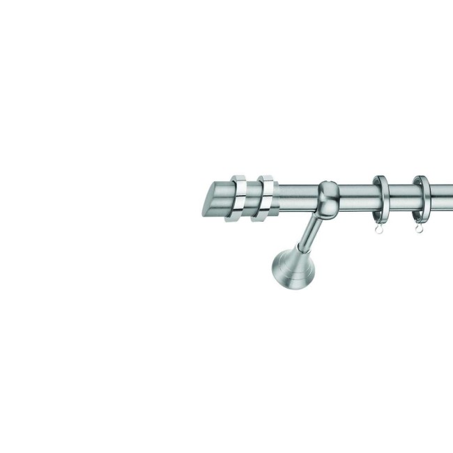 Κουρτινόξυλο Φ.25 Domus Νίκελ Ματ-Χρώμιο Μήκους 1.60 Δάφνη (Με Σωληνάκι)