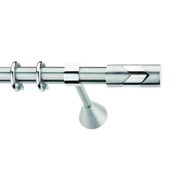 Κουρτινόξυλο Φ.25 Domus Νίκελ Ματ-Χρώμιο Μήκους 3.00 Ευρώτας