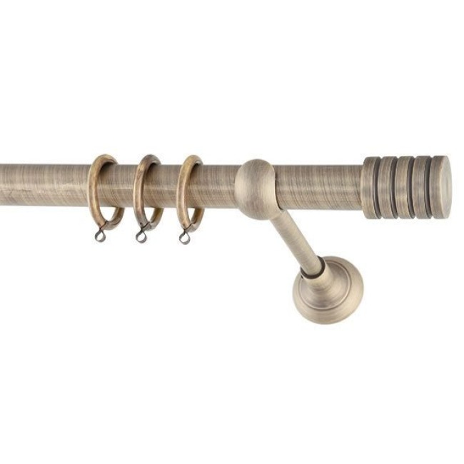 Κουρτινόξυλο Φ.25 Frans Αντίκ Μήκους 1.60 Bar (Με οβάλ Σιδηρόδρομο Μηχανισμό)