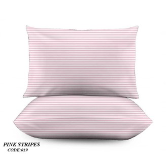 Μαξιλαροθήκες Σετ 50x70 Marwa 019 Ριγέ Pink