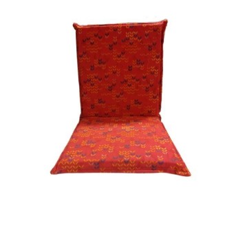 Μαξιλάρι Καρέκλας Εξοχής Χαμηλή Πλάτη Βελάκι Κόκκινο