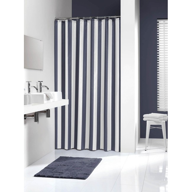 Κουρτίνα Μπάνιου Υφασμάτινη 180x200 Sealskin Linje blue