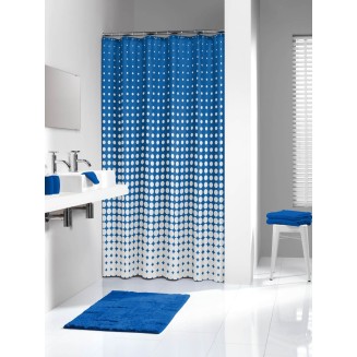 Κουρτίνα Μπάνιου Υφασμάτινη 180x200 Sealskin Speckles royal blue