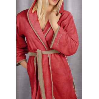 Μπουρνούζι Με Κουκούλα  Small Guy Laroche New Comfy Red