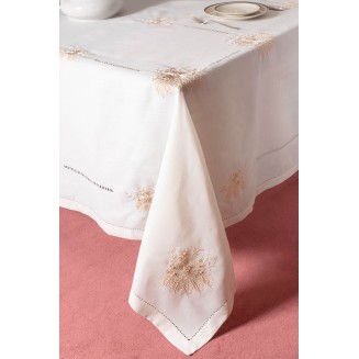 Τραπεζομάντηλο φαγητού με πετσέτες 160x350 Silk Fashion 4006 Ivory