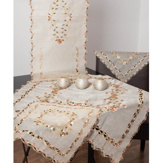 Καρέ 90x90 Silk Fashion 5336 Λαδί