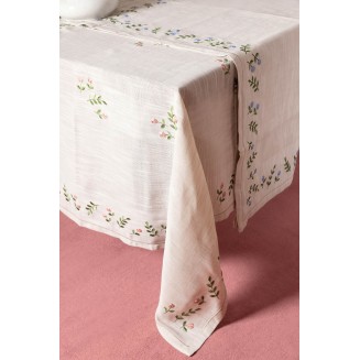 Καρέ 90x90 Silk Fashion 866 Άμμου-Ρόζ