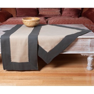 Τραπεζομάντηλο 140x180 Silk Fashion Bg17km-4 Καφέ-Μπέζ