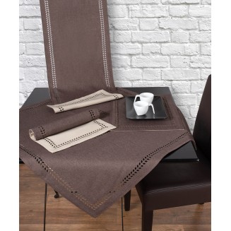 Καρέ 90x90 Silk Fashion Bg18kafe2 Καφέ-Μπέζ