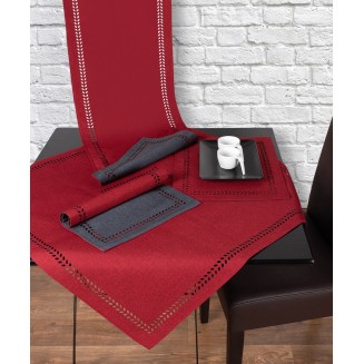 Τραβέρσα 45x170 Silk Fashion Bg18kokkino3 Κόκκινο-Ανθρακί