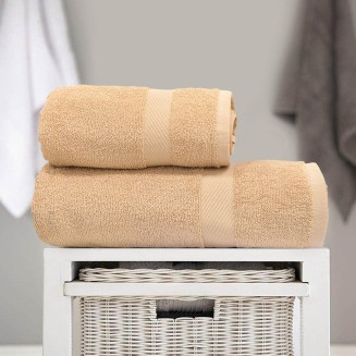 Πετσέτες Σετ 2 Τεμαχίων Lino Dina Beige