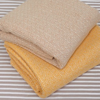 Κουβέρτα Πλεκτή Κουνιας 120x170 Melinen Alba Beige