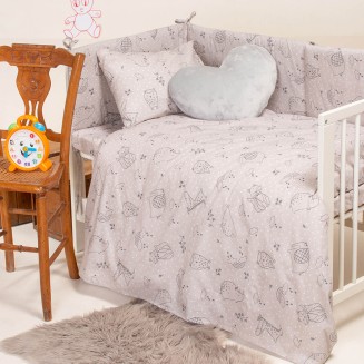 Σεντόνι Πάνα Αγκαλιάς 85x85 Melinen Baby Line Happy Grey