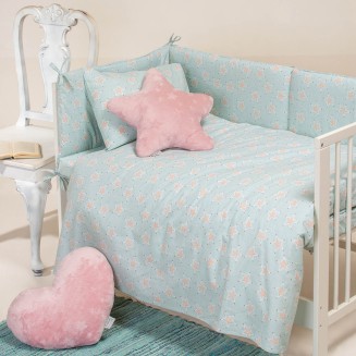 Σεντόνι Μεμονωμένο Αγκαλιάς 85x110 Melinen Baby Line Mini Stars Aqua