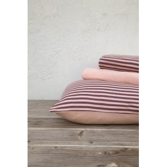 Σεντόνια Σετ Υπέρδιπλα Με Λάστιχο  160x200+30 Nima  Suave Dark Pink