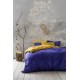 Παπλωματοθήκη Σετ Υπέρδιπλη 220x240 Nima Abalone Blue-Mustard Beige