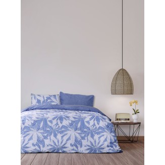 Σεντόνια Σετ Μονά 160x270 Kocoon Raellia Blue