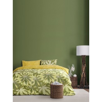 Σεντόνια Σετ Μονά Με Λάστιχο 100x200+30 Kocoon Raellia Green