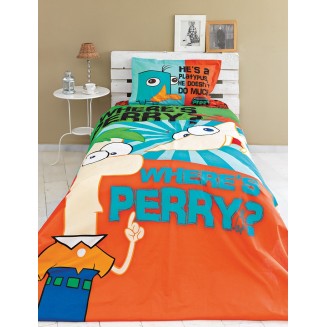 Σετ Παπλωματοθήκη Ημίδιπλη 170x250 Palamaiki Disney Phineas&Ferb