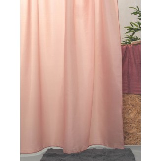 Κουρτινα Μπανιου 180x200 Με 12 Κρικους Palamaiki Simple Pink
