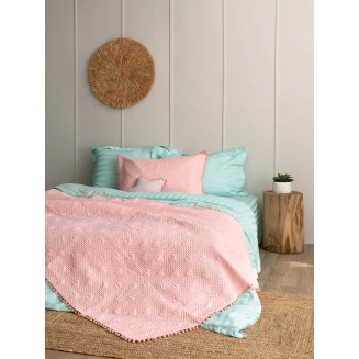 Κουβερλί King Size 260x240 Palamaiki Morgan Pink