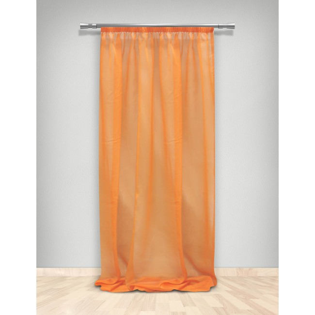 Κουρτίνα Με Τρέσα 145x280 Maison Blanche 855/07  Πορτοκαλί  Οργάντζα