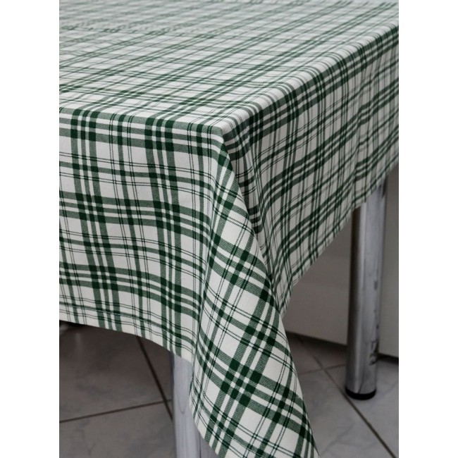 Τραπεζομάντηλο Λονέτα 135χ135 Καρώ Πράσινο