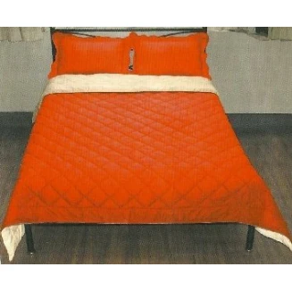 Κουβερλί Υπέρδιπλο Prestige Μονόχρωμο Πορτοκαλί Εκρού