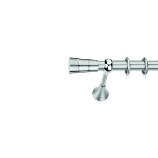 Κουρτινόξυλο Φ.25 Domus Νίκελ Ματ-Χρώμιο Μήκους 2.40 Σαμοθράκη (Με Σωληνάκι)