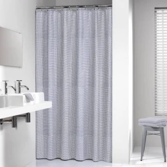 Κουρτίνα Μπάνιου Υφασμάτινη 180x200 Sealskin Wave blue
