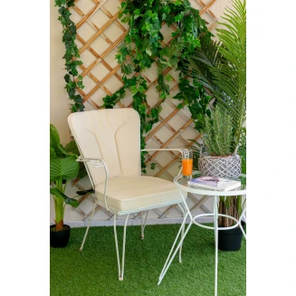 Μαξιλάρι Πλάτη Γερμανική Αδιάβροχο 53/33x47 Be Comfy 605 Vanilla