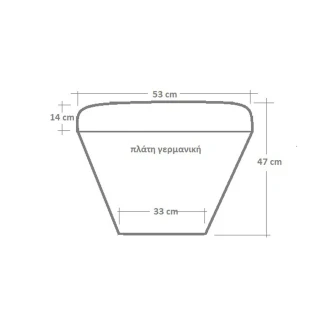 Μαξιλάρι Πλάτη Γερμανική Αδιάβροχο 53/33x47 Be Comfy 601 Sky Blue