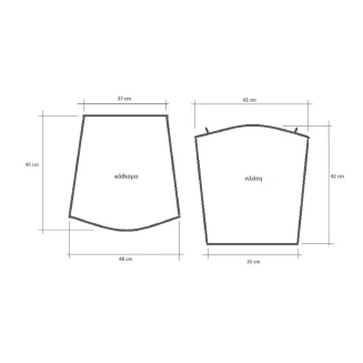 Μαξιλάρι Πλάτη Ρουστίκ Αδιάβροχο 33/42x42 Be Comfy 6501 Sky Blue