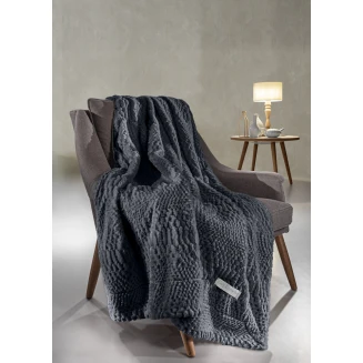 Ριχτάρι Διθέσιος 170x250 +1 Mαξιλάρι 45x45  Guy Laroche Crusty Carbon