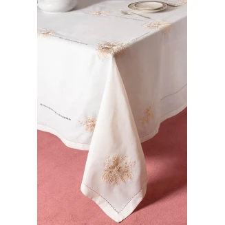 Τραπεζομάντηλο φαγητού με πετσέτες 160x300 Silk Fashion 4006 Ivory