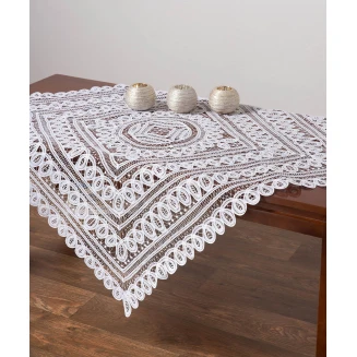 Καρέ 46x46 Silk Fashion 9175 Λευκό