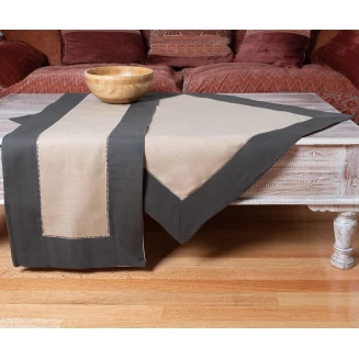 Τραπεζομάντηλο Ροτόντα R180 Silk Fashion Bg17km-7 Καφέ-Μπέζ